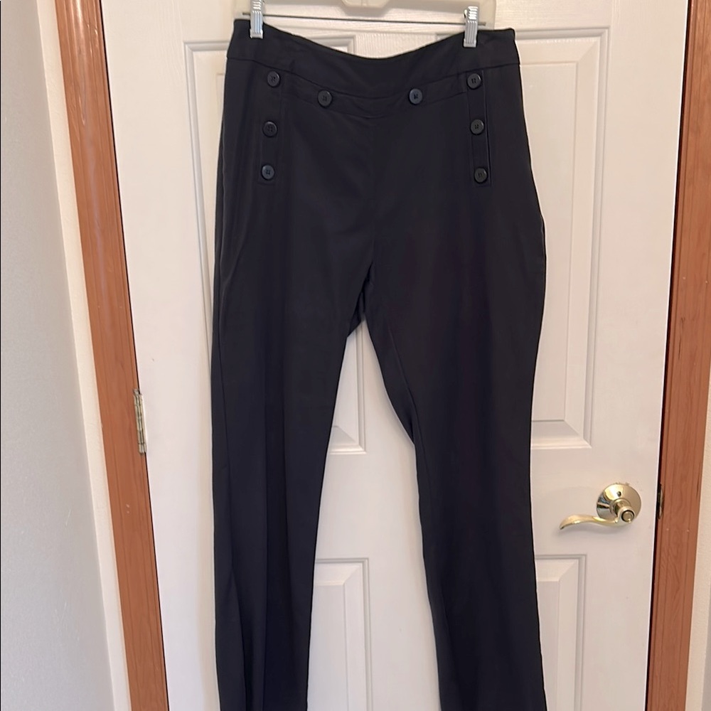 CAbi Mariner Trouser Nautical button Women's Trousers, Navy